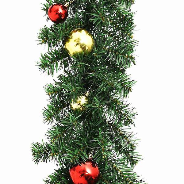 Weihnachtsgirlande 42016693 2er Set Grün - PVC - 24 x 1 x 2000 cm