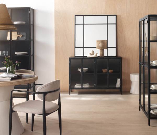 Sideboard  11309 Schwarz - Metall - 120 x 85 x 40 cm
