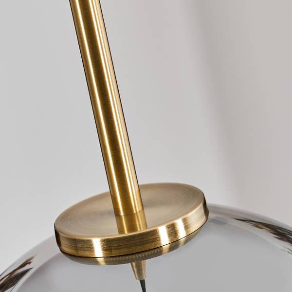 Deckenleuchte Cesaro Grau - Silber - Aluminium - Klarglas - 24 x 145 x 24 cm