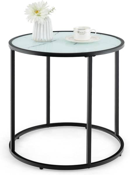 Beistelltisch TH32741ITDE Schwarz - Glas - 50 x 50 x 50 cm