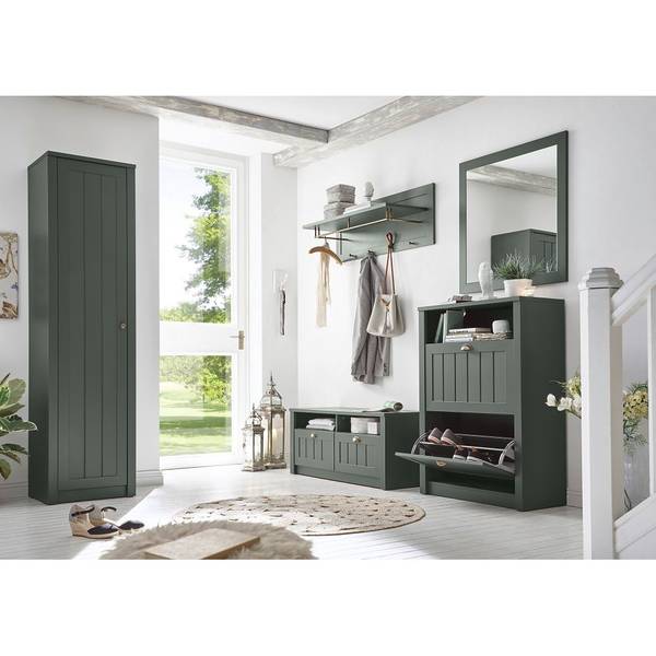 Stauraumschrank ATHEN-61-3 Grün - Holzwerkstoff - 50 x 197 x 43 cm