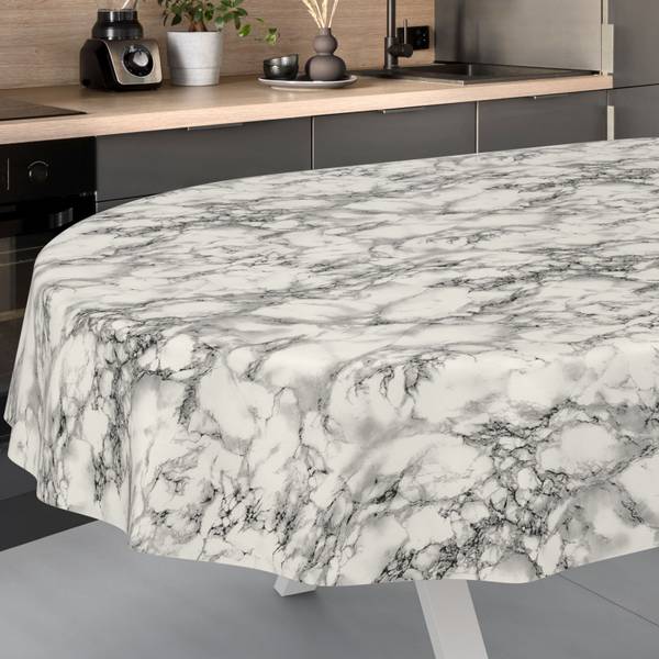 Wachstuchtischdecke Naturel Marmor Tiefe: 220 cm