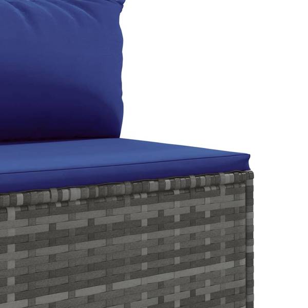 Garten-Lounge-Set 3043059-5 (11-teilig) Blau - Grau - Stahl - 63 x 57 x 63 cm