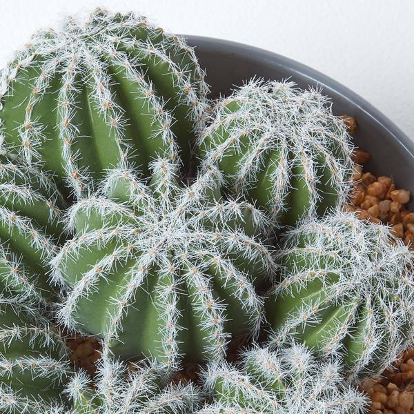 Cactus Echinocactus AP1452 Vert - Polyester - 20 x 17 x 17 cm