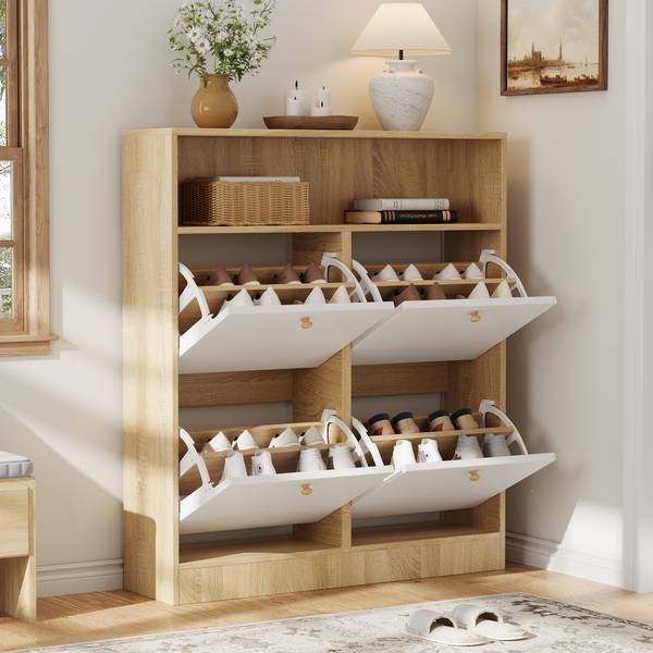 Schuhkipper NaturWoody Ⅲ Braun - Holzwerkstoff - 90 x 105 x 24 cm