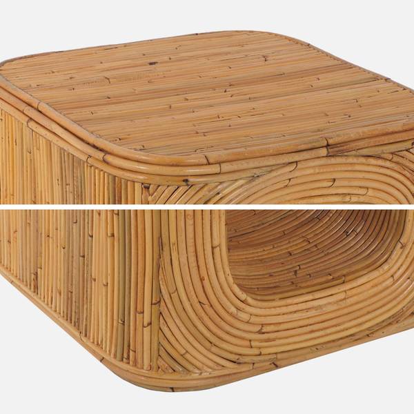Beistelltisch Baya Beige - Rattan - 45 x 50 x 45 cm