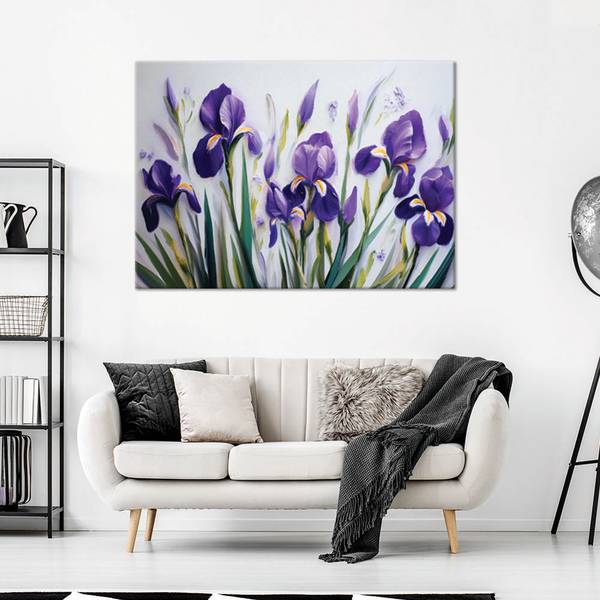 Wandbild blumen iris 60 x 40 cm
