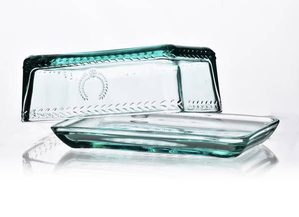 Butterdose ECILA Türkis - Glas - 10 x 9 x 9 cm