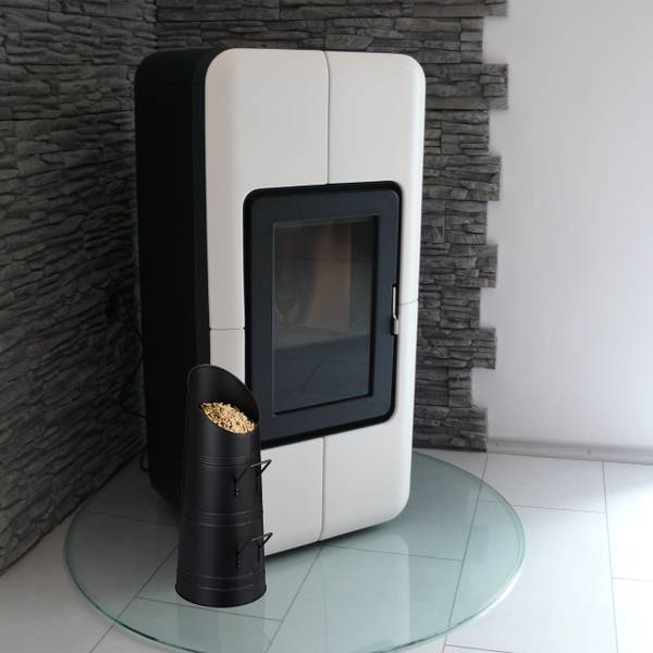 Kohlenschütte 12 Liter Schwarz - Eisen - 28 x 56 x 23 cm