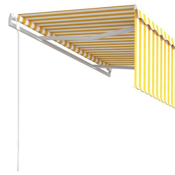 Uitschuifbare Luifel 3014350-2 wit - geel - Breedte: 350 cm
