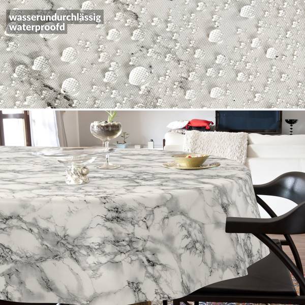Wachstuchtischdecke Naturel Marmor Tiefe: 220 cm