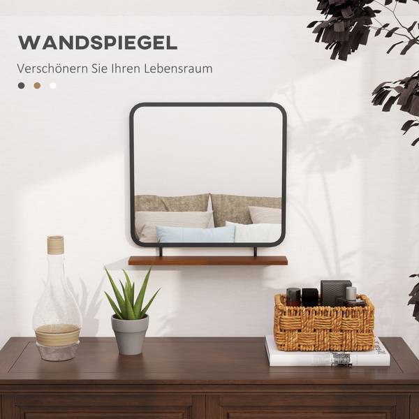 Wandspiegel CA38 Schwarz - Glas - 10 x 56 x 55 cm