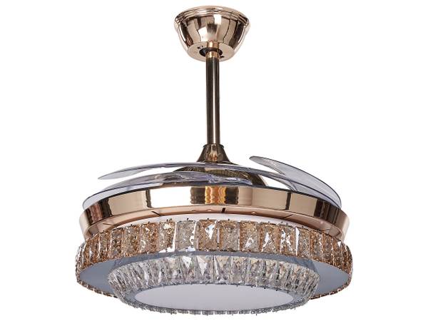 Ventilateur de plafond ASHLEY Doré - Métal - 47 x 53 x 47 cm