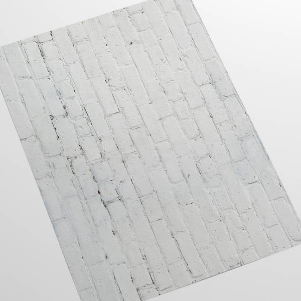 Behang Witte Bakstenen wit - papier - 200 x 250 x 1 cm