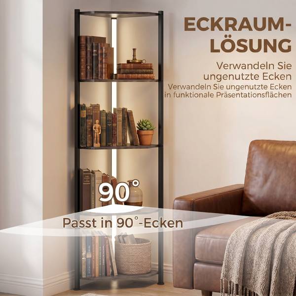 Bücherregal 836-699V90RB Braun - Holzwerkstoff - 32 x 147 x 32 cm
