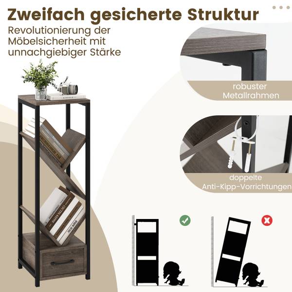Boekenplank VH33159SD-3NL zwart - plaatmateriaal op houtbasis - 31 x 92 x 31 cm