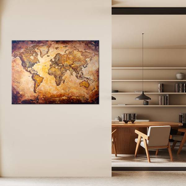 Canvas schilderij Boeken en kaarten 120 x 80 cm