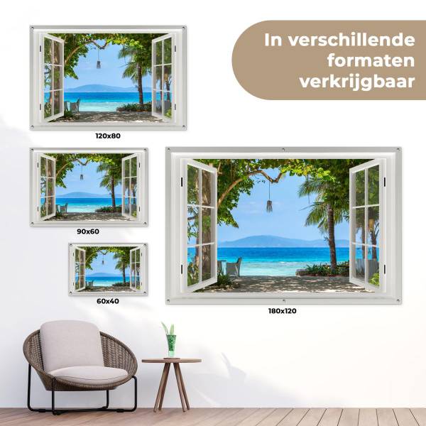 GARTENPOSTER Palmenstrand 90 x 60 cm