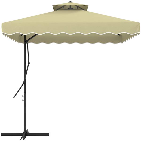 Parasol 84D-267V00BG beige - metaal - 243 x 251 x 243 cm