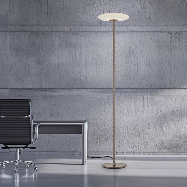 LED Stehleuchte PURE Vitrum Dunkelbraun - Graumetallic