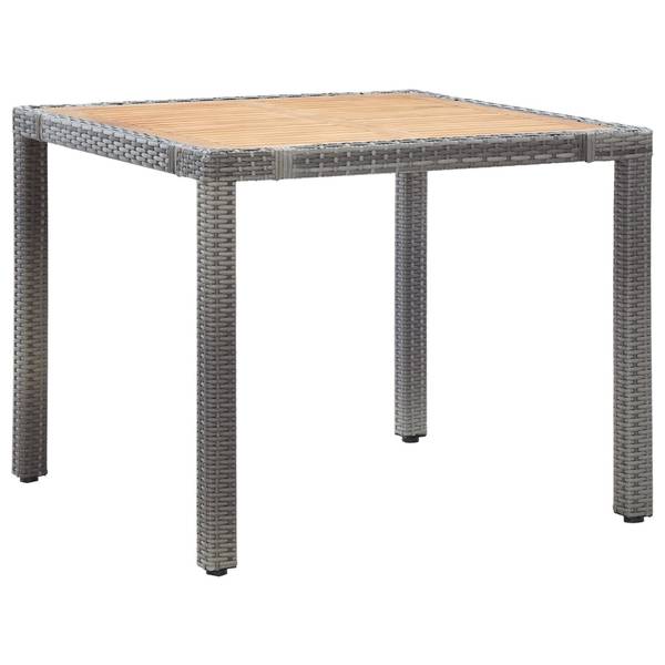 Garten Essgruppe 3002195-4 5-teilig Grau - Polyester - Akazie - Polyethylen - 90 x 75 x 90 cm