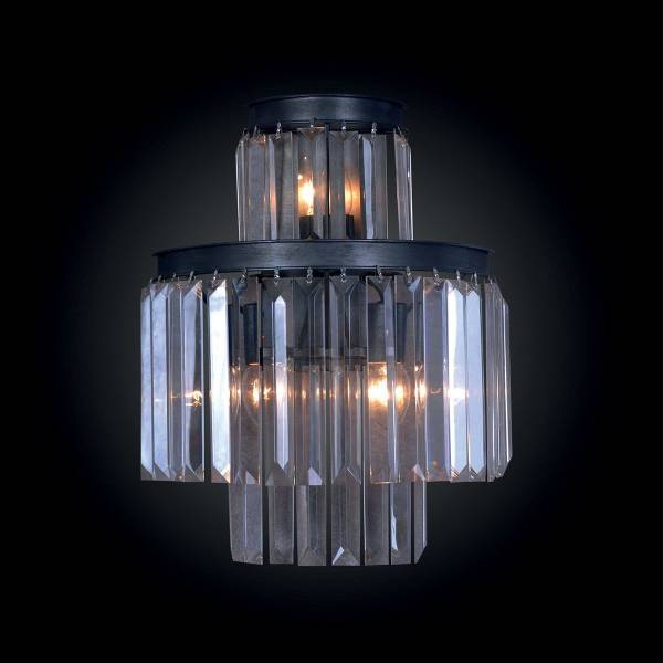 Wandleuchte Fulgurant Grau - Glas - 35 x 42 x 35 cm