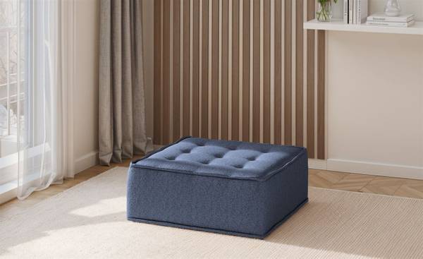 Polsterhocker SANDE Blau