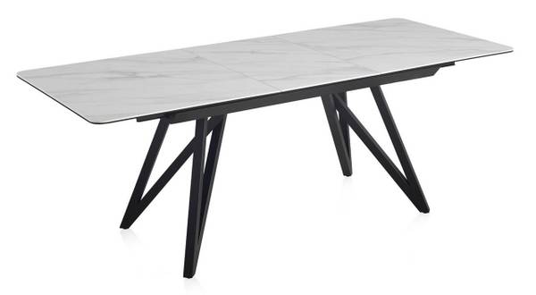 Tisch 10257 Weiß - Keramik - 160 x 76 x 90 cm