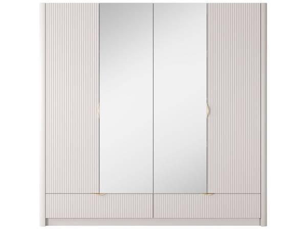 Drehtürenschrank LATINA Beige - ABS - 213 x 209 x 55 cm