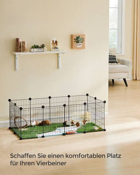Laufgitter Tunis Schwarz - Kunststoff - 63 x 41 x 123 cm