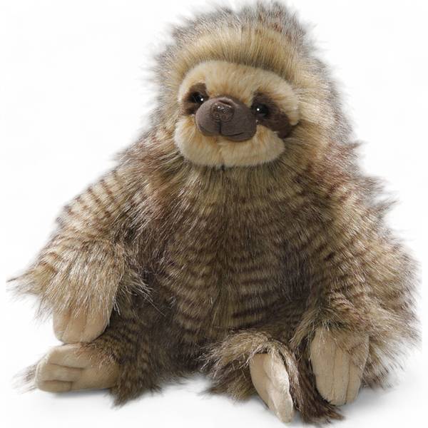 Kuscheltier Faultier Braun - Kunstfell - 16 x 25 x 18 cm