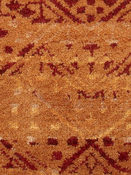 Wollteppich Naturals Orange - Naturfaser - 60 x 2 x 90 cm