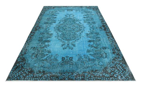 Teppich Ultra Vintage DCCCXLV Blau - Wolle - 175 x 1 x 282 cm