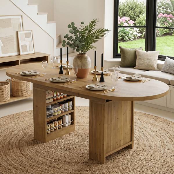 Esstisch MUDZomm393 Ⅲ Braun - Holzwerkstoff - 90 x 76 x 200 cm
