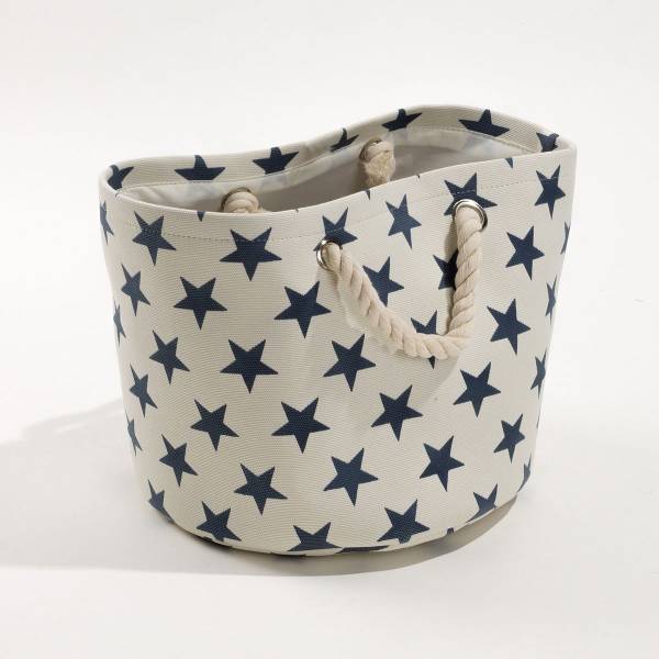 Lot de 2 Paniers toile 21674 Blanc - Tissu - 28 x 24 x 28 cm