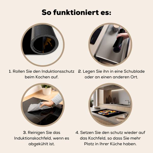 HERDABDECKPLATTE Graffiti Affe 78 x 52 cm