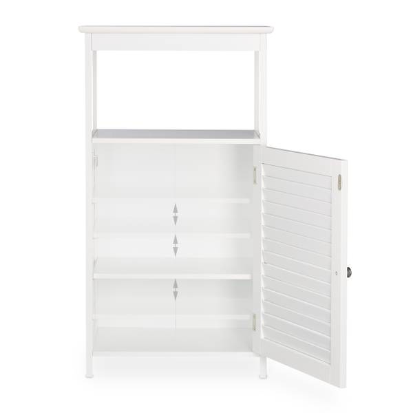 Badschrank mit 3 Fächern Weiß - Holzwerkstoff - 45 x 83 x 30 cm