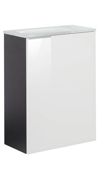 Waschbeckenunterschrank SBC Kara Weiß Weiß - Holzwerkstoff - 60 x 70 x 34 cm