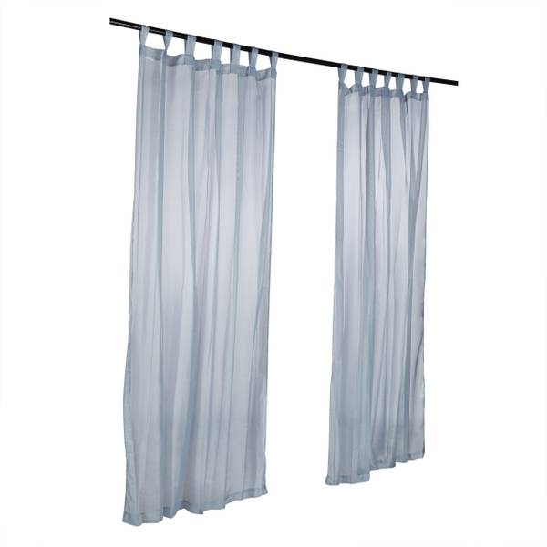 Vorhänge mit Schlaufen im 2er-Set Silber - Polyester - 140 x 1 x 245 cm
