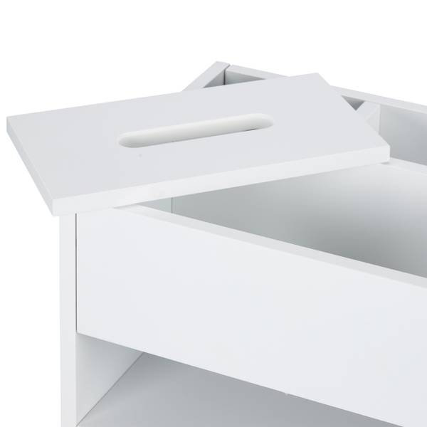 Nischenregal-Rollwagen Büro, Bad & Küche Weiß - Holzwerkstoff - Kunststoff - 39 x 55 x 23 cm