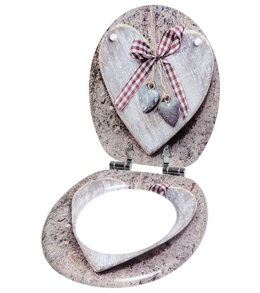 Abattant WC frein de chute Bavaria Marron - Bois manufacturé - 38 x 6 x 47 cm