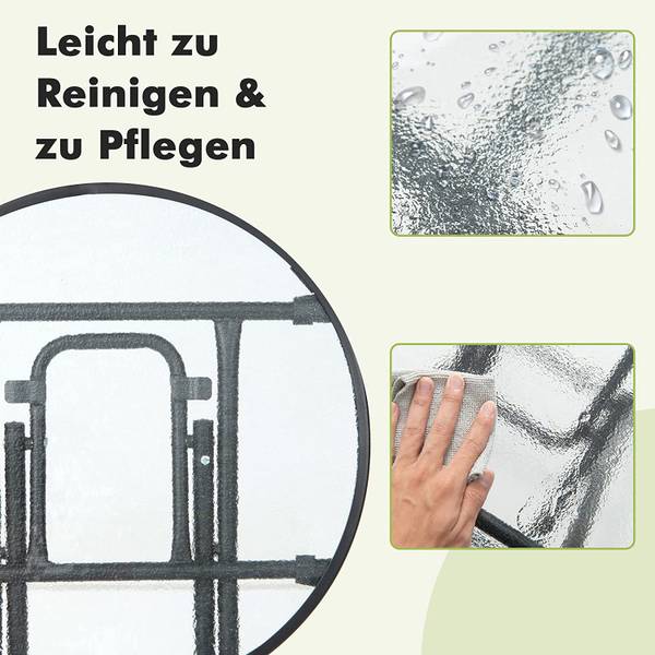 runder Gartentisch φ46 cm Glas - 46 x 47 x 46 cm