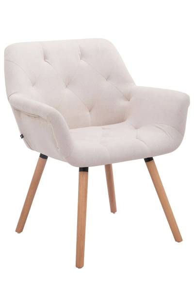 Armlehnenstuhl Cassidy Beige - Textil - 67 x 83 x 60 cm