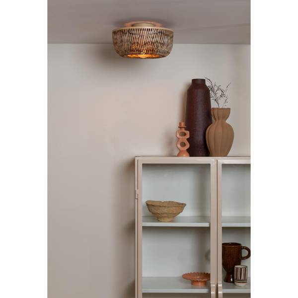 Deckenleuchte Barbados Braun - Bambus - 35 x 17 x 17 cm