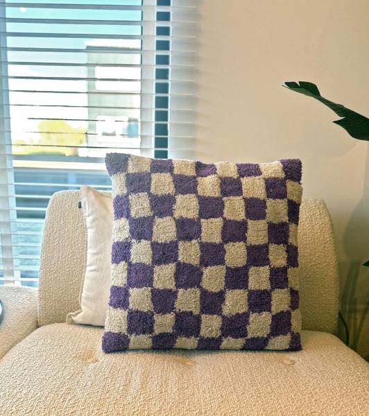 Kissen Checker Flieder