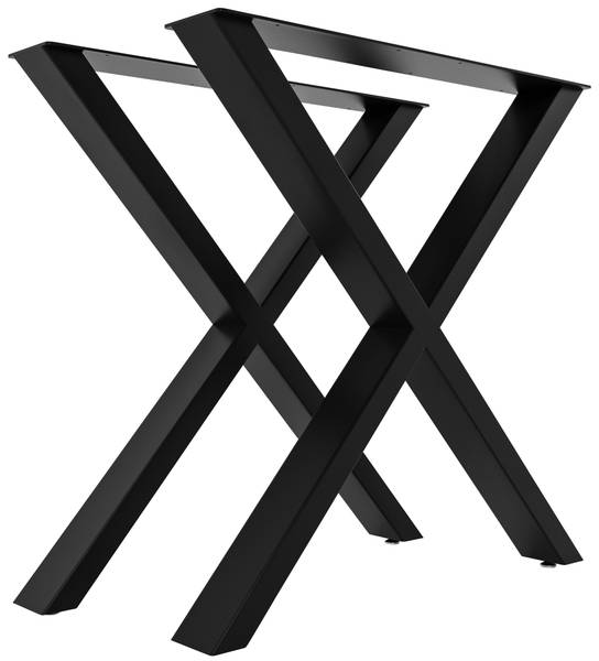 Tischbein Swift 2er Set Schwarz - Metall - 8 x 72 x 70 cm
