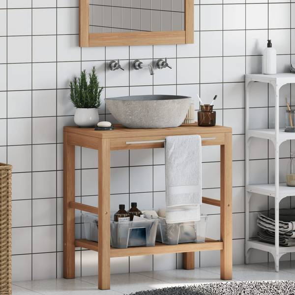 Badezimmerschrank  295976 Braun - Teakholz - 45 x 75 x 74 cm