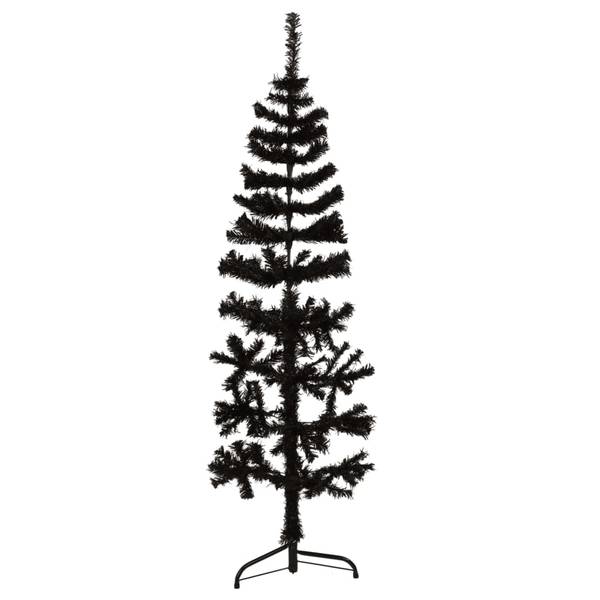 Demi-sapin de Noël artificiel 3013738 Noir - 40 x 120 x 1 cm
