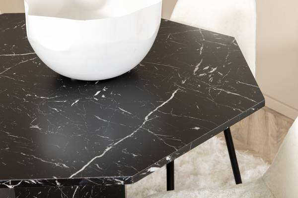 Essgruppe Marbs + Polar (5-teilig) Schwarz - Microfaser - 110 x 75 x 110 cm