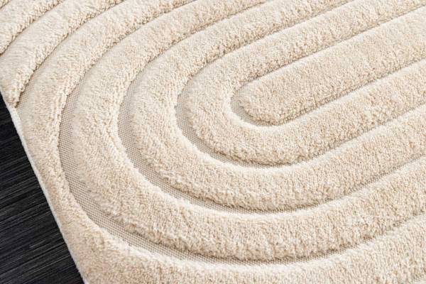Teppich ART DECO Beige - Kunststoff - Textil